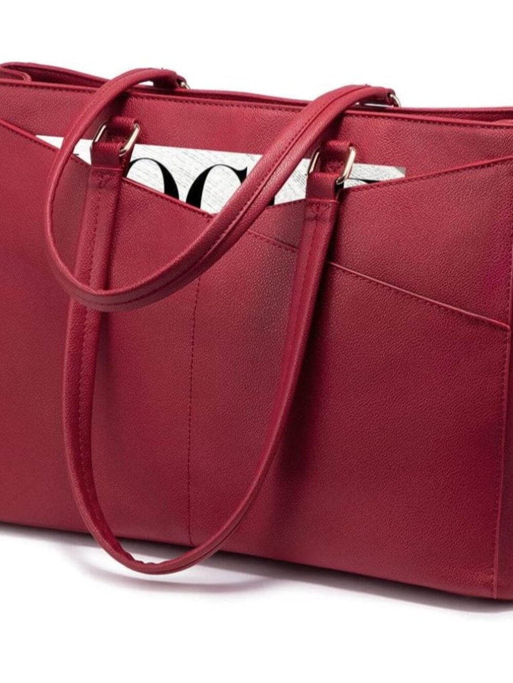 Laptop Bag for Women 15.6 Inch Tote Bags Waterproof Leather Briefcase Computer W